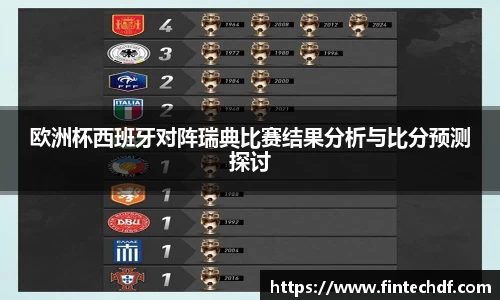 欧洲杯西班牙对阵瑞典比赛结果分析与比分预测探讨
